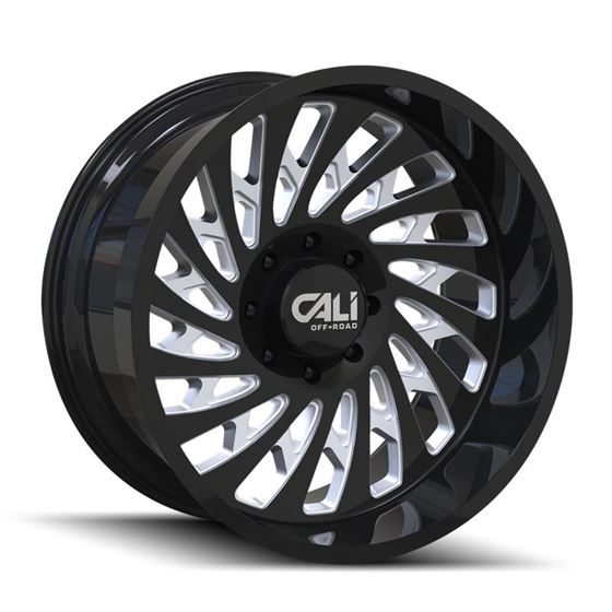 Cali Off-Road SWITCHBACK (9108) GLOSS BLACK/MILLED 20 X9 6-135 0MM 87.1MM (9108-2936BM)