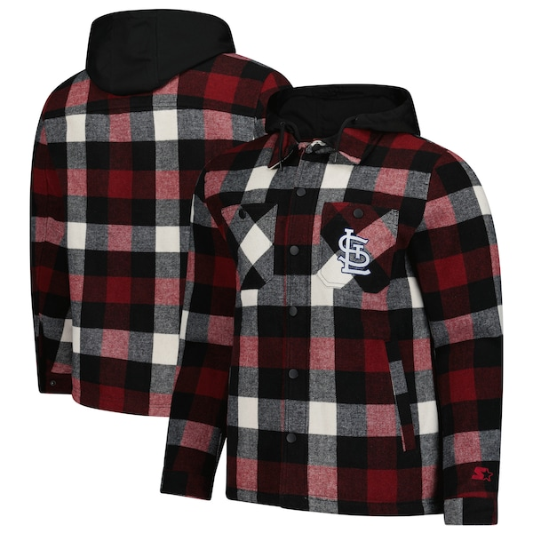 Men's St. Louis Cardinals Starter Red/Black Sherpa Full-Zip Hoodie Jacket