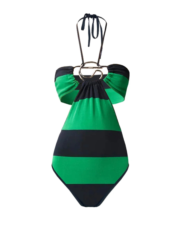 Knitted Striped Bodysuit