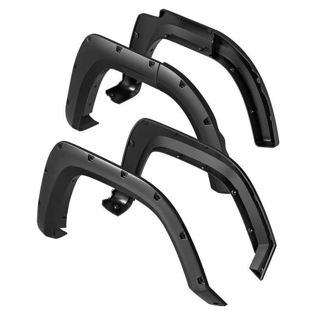 Smooth Fender Flares Compatible with 2014-2022 Toyota 4 Runner, Pocket Bolt-Riveted Style, 4 Pcs Paintable Wheel Flares