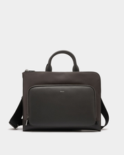 Vogel Briefcase in Grey Nylon and Recycled Leather