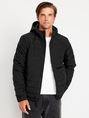 Water-Resistant Narrow-Channel Nylon Puffer Jacket