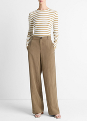 Textured Relaxed Wide-Leg Pant