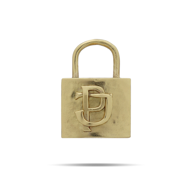 Intertwined Initials Lock Pendant