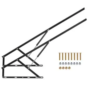 VEVOR Bed Lift, 59x79 in Compatible Bed Size 265 lbs Load Bearing, DIY Wall Bed Mechanical Hardware Kit Vertical Deluxe, Pneumatic Lever Heavy Duty Bed Support, Folding Wall Bed for Guestroom
