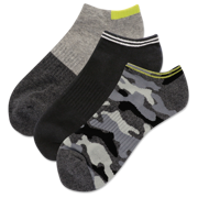 HOTSOX Men's Camouflage Low Cut 3 Pack Socks