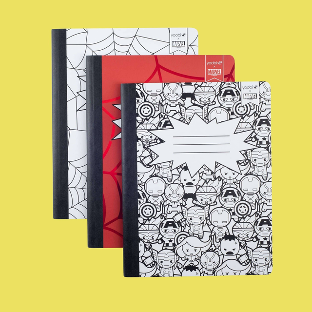Yoobi x Marvel Avengers and Spider-Man Composition Books, 3 Pack