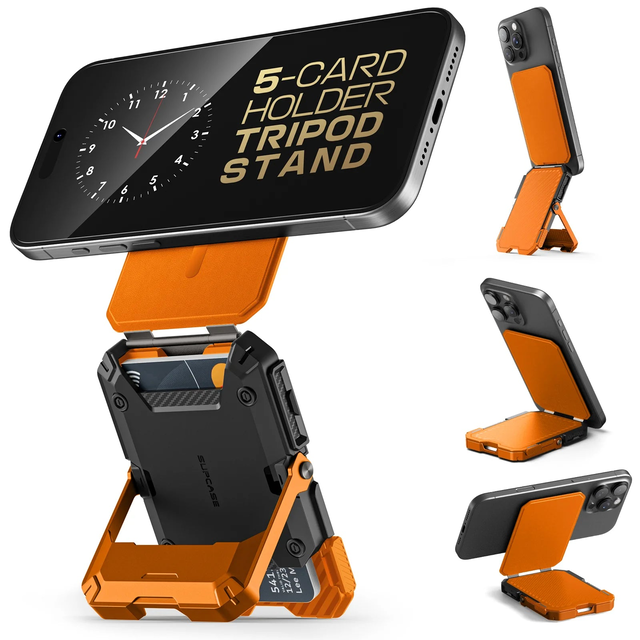 MagFlip Magnetic Wallet with Stand-Coral