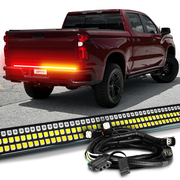 OPT7 Redline Triple Tailgate Light Bar 60" Bundle for Chevy Silverado-GMC Sierra 1500 19-21