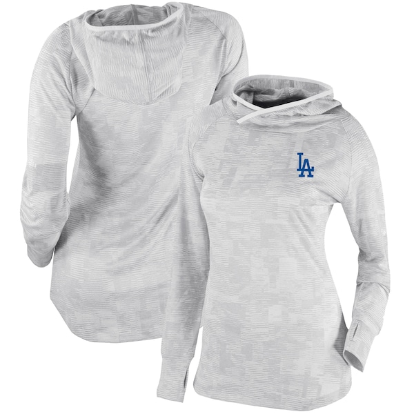 Women's Los Angeles Dodgers  Columbia White Omni-Wick Sunday Ball Pullover Hoodie
