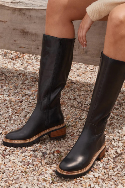 Lindeta Leather Knee Boot--EOS-LINDETA