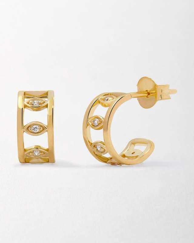 Victoria Diamond Hoop Earrings