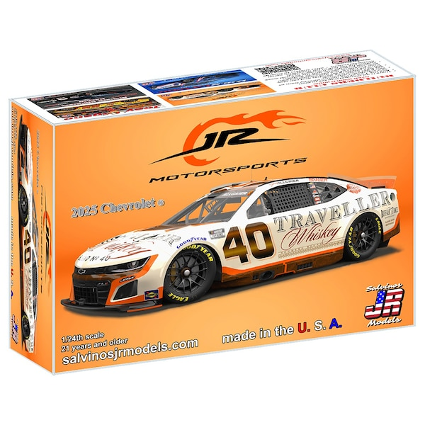 Justin Allgaier Salvinos JR Models 2025 #40 Traveller Whiskey 1:24 Chevrolet Camaro ZL1 Model Car Kit