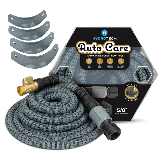 5/8" x 60' Expandable Burst Proof Auto Care Hose w/ Tire Glides