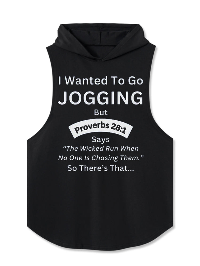 I Wanted To Go Jogging Hooded Tank