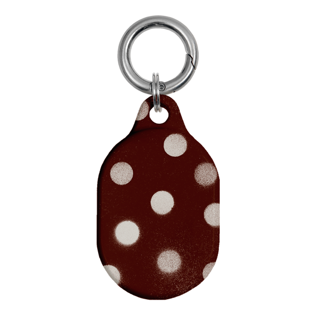 Mocha Polka Dot AirTag Case