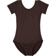 Brown Short Sleeve Leotard