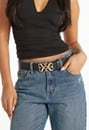 Ann Geometric Buckle Jeans Belt