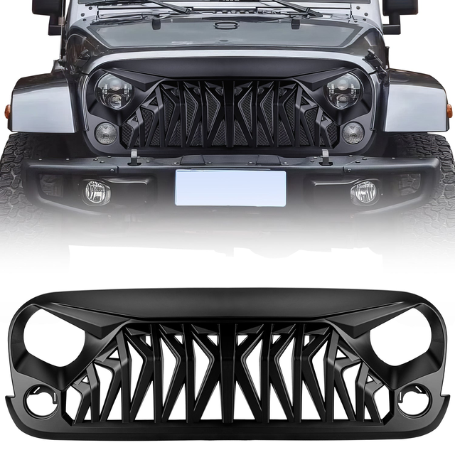 Jeep Wrangler JK/JKU Grilles Black/Red/White ABS Mustang
