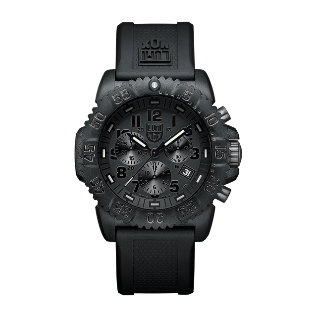 Navy SEAL Colormark Chronograph, 44 mm, Military Dive Watch, Blackout