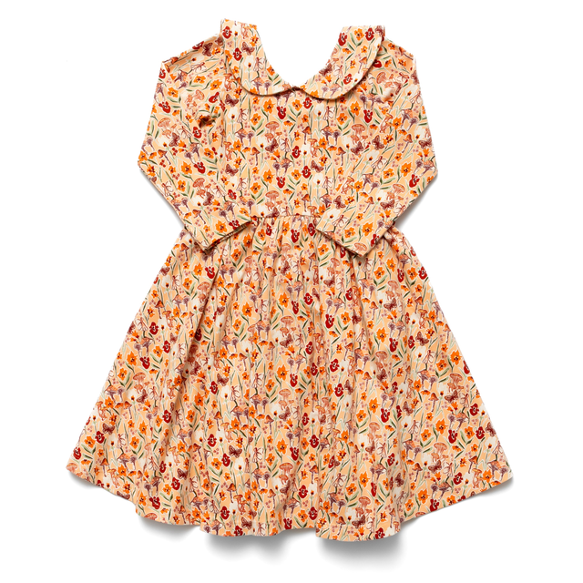 The Long Sleeve Peter Pan Dress in Wonderland