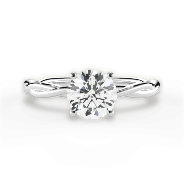 Anais Solitaire 14kt White Gold Round Cut Engagement Ring