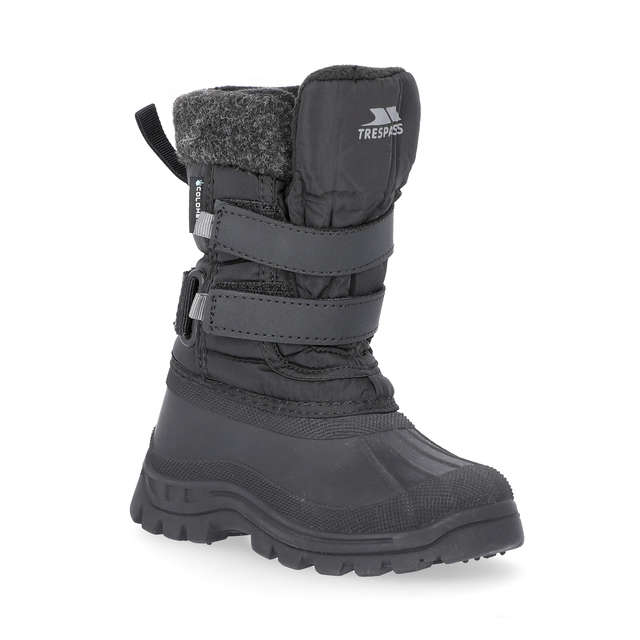 Trespass Kids Waterproof Snow Boots Strachan II Black 28