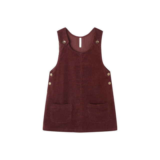 Rylee and Cru Odette Overall Dress - Burgundy