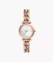 Carlie Three-Hand Rose Gold-Tone Stainless Steel Watch