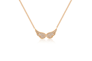 Diamond Double Angel Wing Necklace