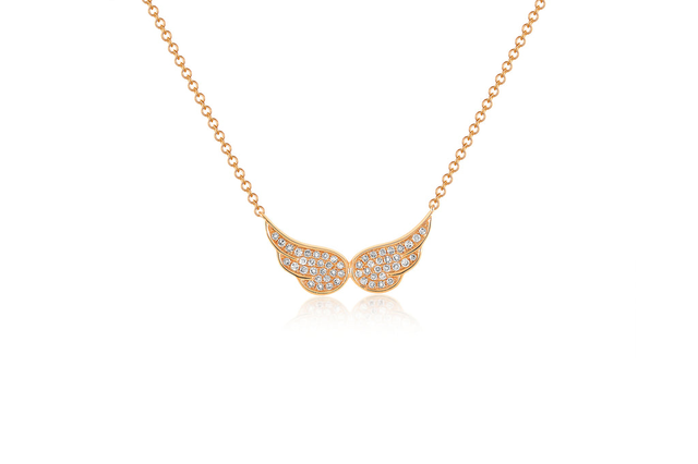 Diamond Double Angel Wing Necklace