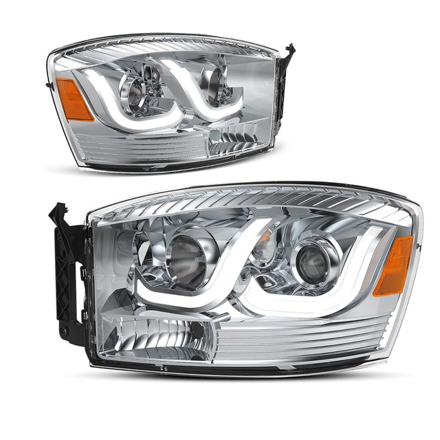 For 2006-2008 Dodge Ram 1500 2006-2009 Ram 2500 3500 LED DRL Projector Headlight