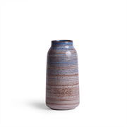 Tall Vase in Wire-Combed Opal Pacific / Buckwheat / Brick