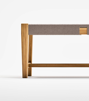 Santa Cruz Bench | Taupe Basket Cord