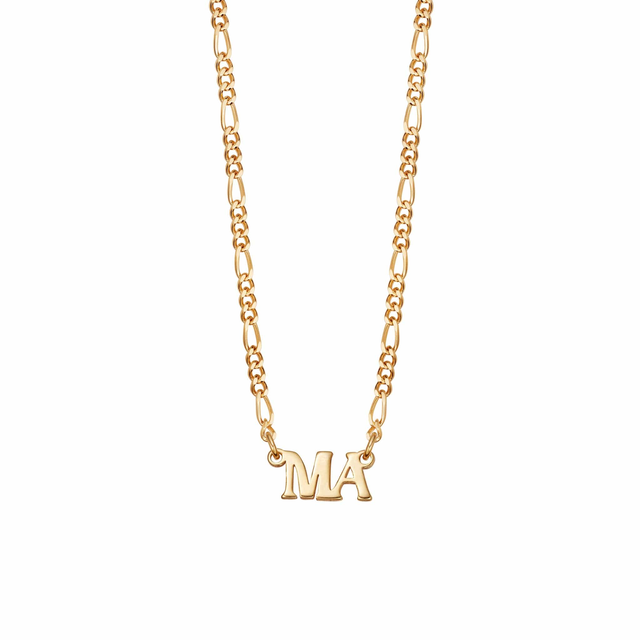 Personalised Initials Necklace 18ct Gold Plate