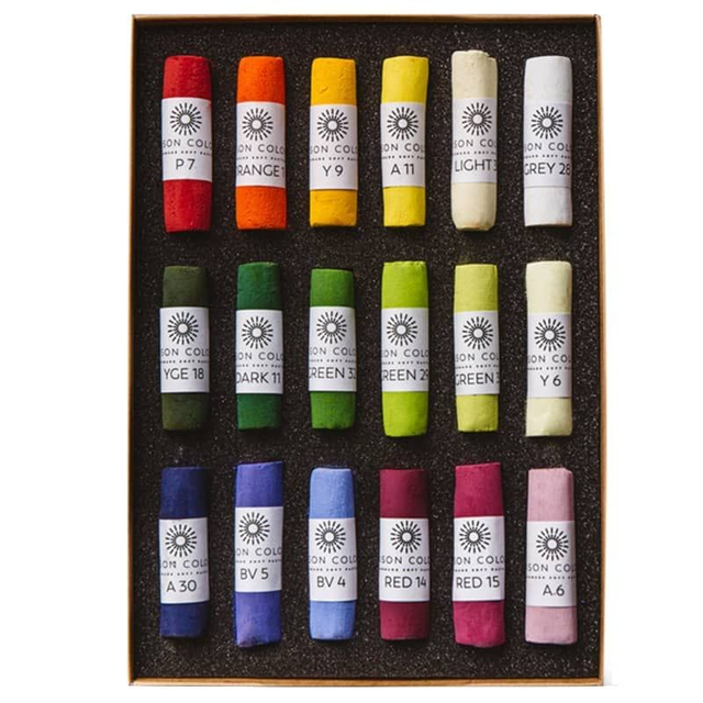 Unison Soft Pastel Full Stick Botanical Set of 18