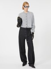 Boxy-fit cashmere bomber jacket - MEDIUM GREY