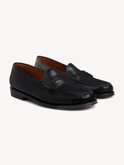 Black Leather G.H. Bass X Buck Mason Larson Loafer
