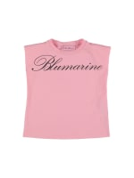 Logo print cotton jersey t-shirt - Miss Blumarine - Girls | Luisaviaroma
