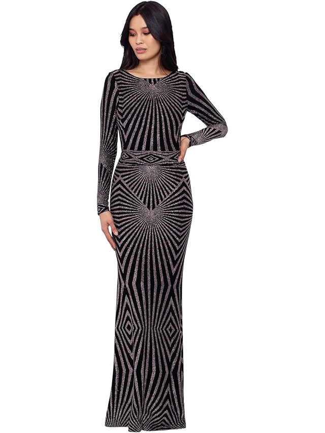 Long Sleeve Geometric Dress