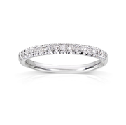 0.17 Carat Natural Diamond French Pavé Ring