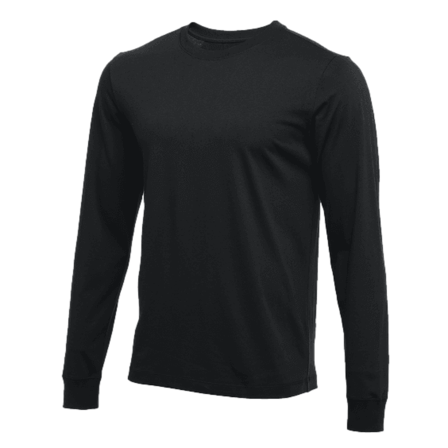 Nike Youth Cotton L/S T-Shirt - Black
