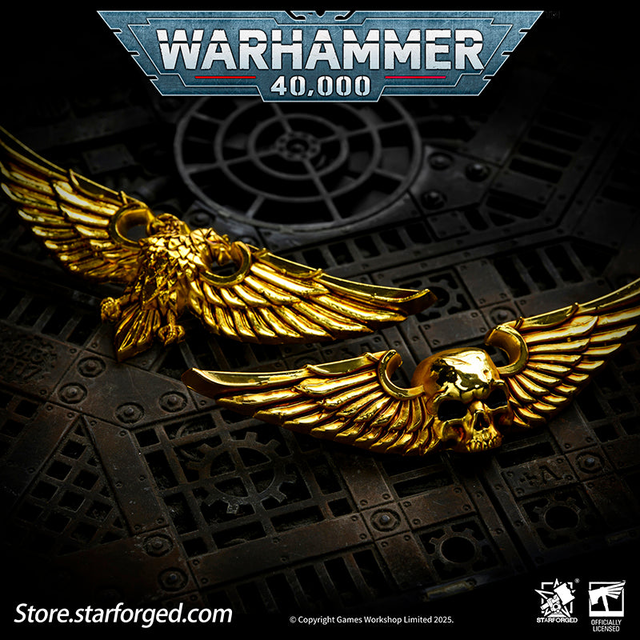 Starforged Warhammer 40K Imperial Aquila of Sanctuary / Wings of Astra Militarum Brooch Accessories Pin Badge