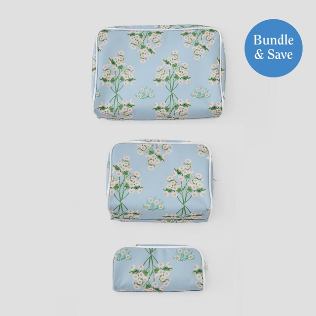 Patterned Toiletry Bag Trio (3 pieces)
