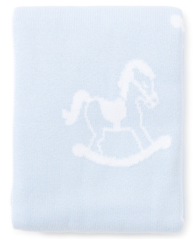 Blue Rocker Knit Novelty Blanket