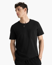 Heavyweight Jersey Crew Neck Tee - Black