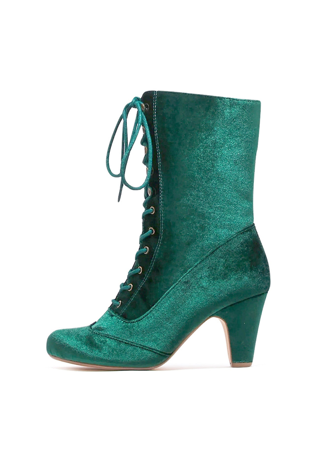 Claire Velvet Victorian Booties