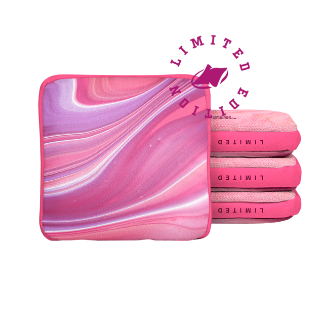 Abstract Swirl Pink Limited Edition Synergy Edge Cornhole Bags | 10.24 Drop