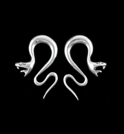 Silver Snake Brass Ear Weights