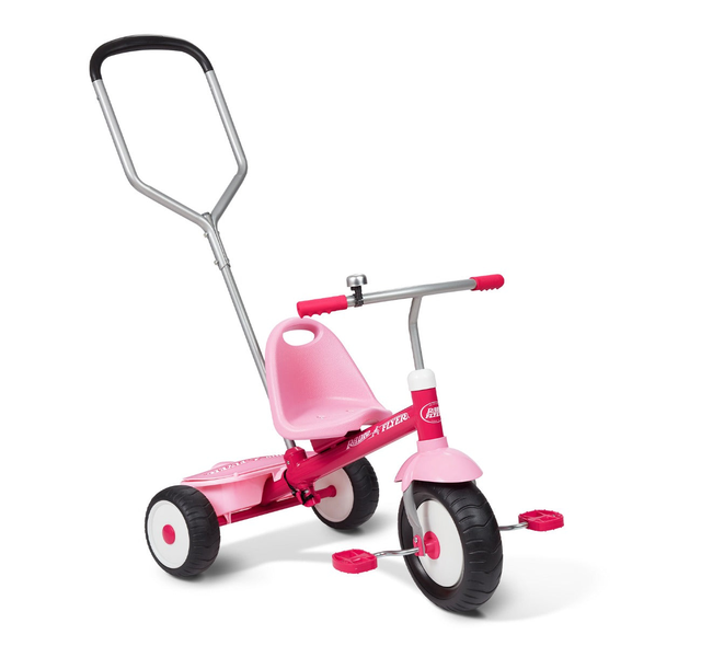 Deluxe Steer & Stroll Trike Pink